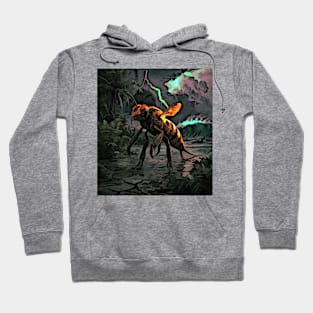 watercolor honey bee dinosaur nightmare Hoodie